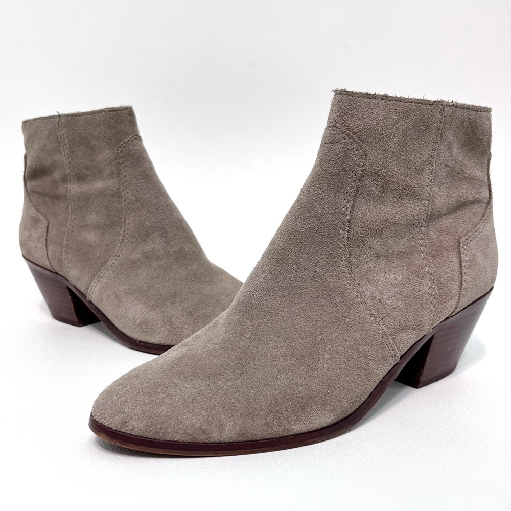 madewell | western ankle boot suede pebble grey 7.5